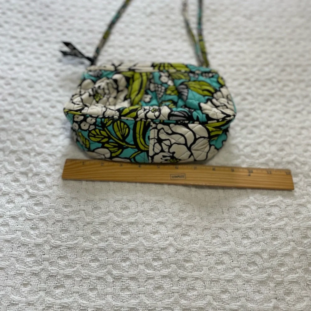 Vera Bradley Floral Crossbody Bag -‎ Blue and Green~ Small Bag